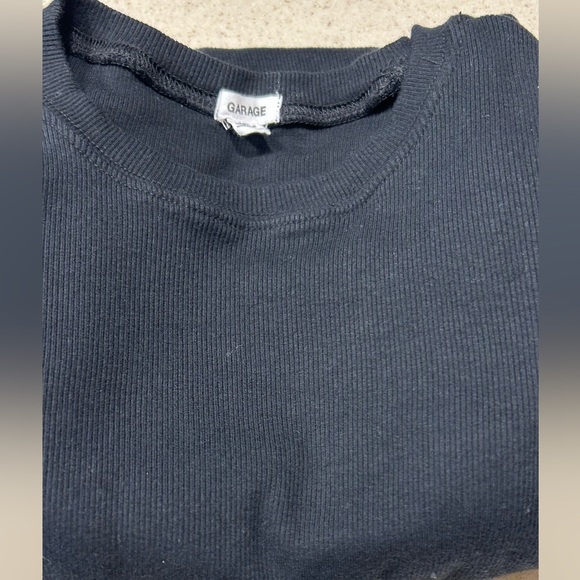 Garage knit dress size MEDIUM. Short sleeve, ruched on the sides. Black - Picture 6 of 6